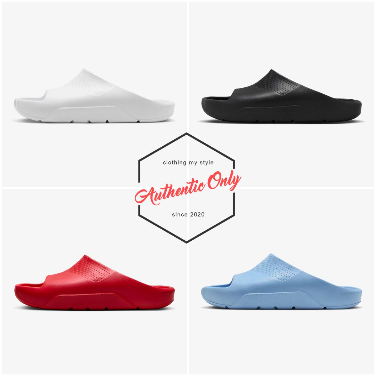 [Authentic Only] Dép Jordan Post Slide ‘White, Black, Red’ Chính Hãng - DX5575